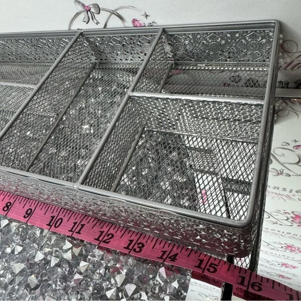 Tray organizer metal silver ornate luxe Elegant Silver Tray stunning home decor